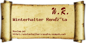 Winterhalter Renáta névjegykártya