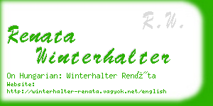 renata winterhalter business card
